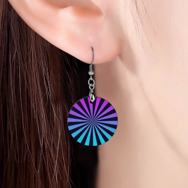 Wooden Fan Earrings - Image 4