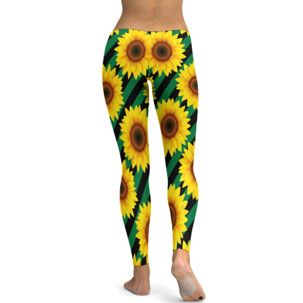 Sunflower Soft Ladies Tight Yoga Pants - Image 3