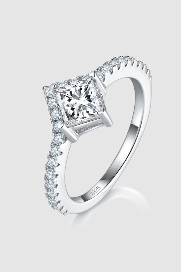 1 Carat Moissanite 925 Sterling Silver Double Layered Ring - Image 2