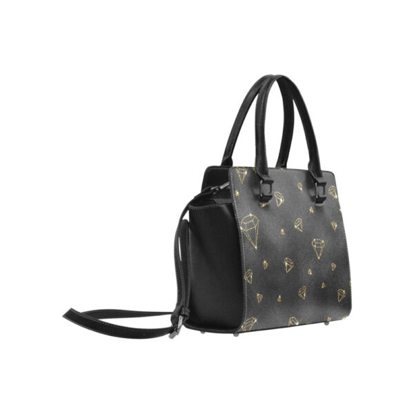 Gold Diamond Classic Shoulder Handbag - Image 2