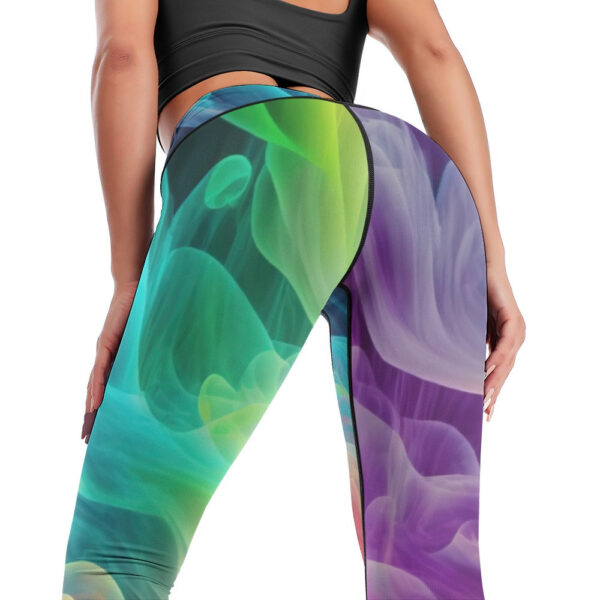 Alcohol Ink Smoke Women's Comfort Sports Yoga Pants - Image 3