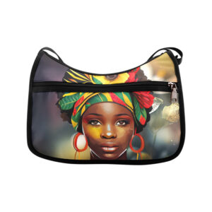 Floral African American Beauty Shoulder Bag