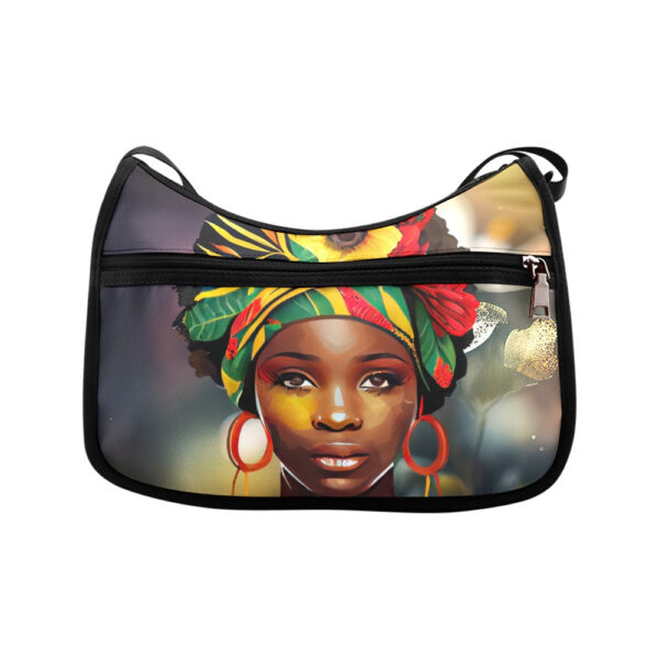 Floral African American Beauty Shoulder Bag