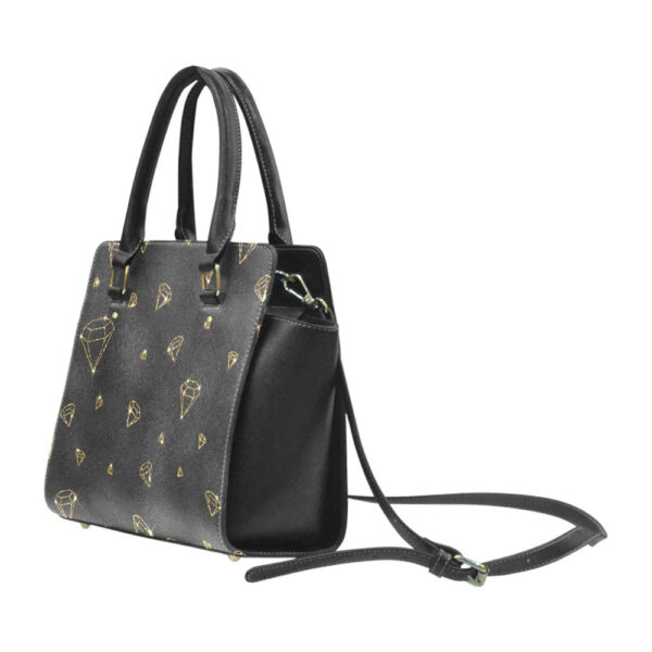 Gold Diamond Classic Shoulder Handbag - Image 3