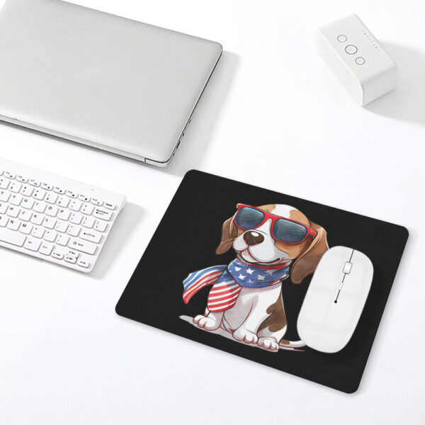 Patriotic Beagle Leather Mouse Pad - Image 2