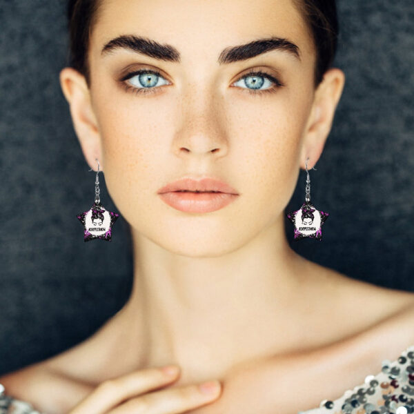 Wooden Dopest Mom Earrings - Image 4