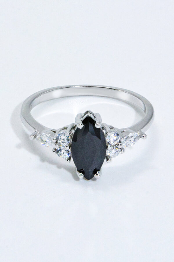 Black Agate 925 Sterling Silver Ring - Image 4