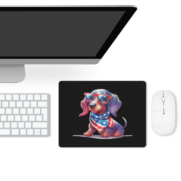 Patriotic Dachshund Leather Mouse Pad - Image 4