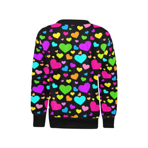 Girls' Colorful Hearts Crew Neck Top (H49) - Image 4