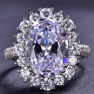 Stunning 8 Carat Oval Moissanite Ring
