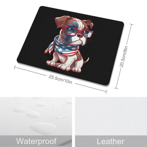 Patriotic Boxer Leather Mouse Pad - Image 3