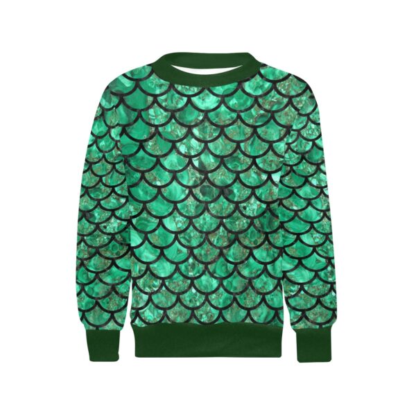 Girls' Mermaid Green Crew Neck Top (H49) - Image 2