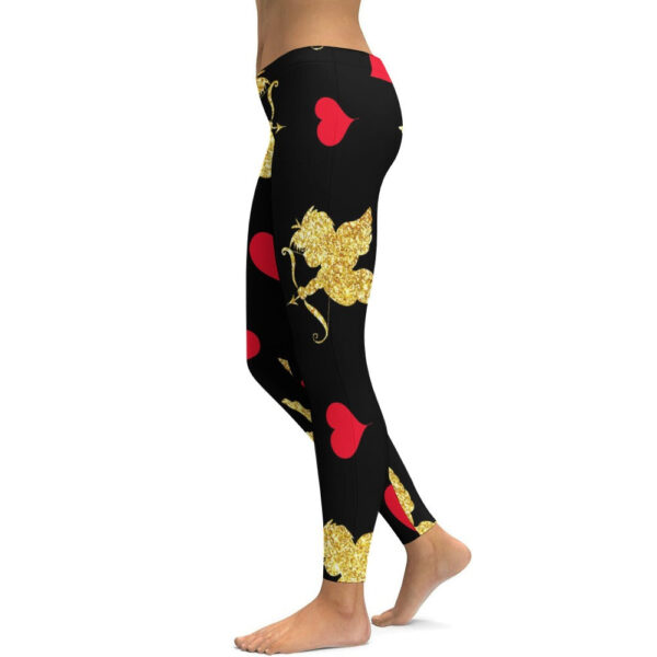 Stupid Cupid Too Soft Ladies Tight Yoga Pants - Image 5