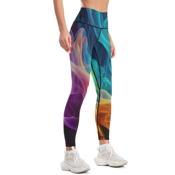 Alcohol Ink Smoke Women's Comfort Sports Yoga Pants - Image 2