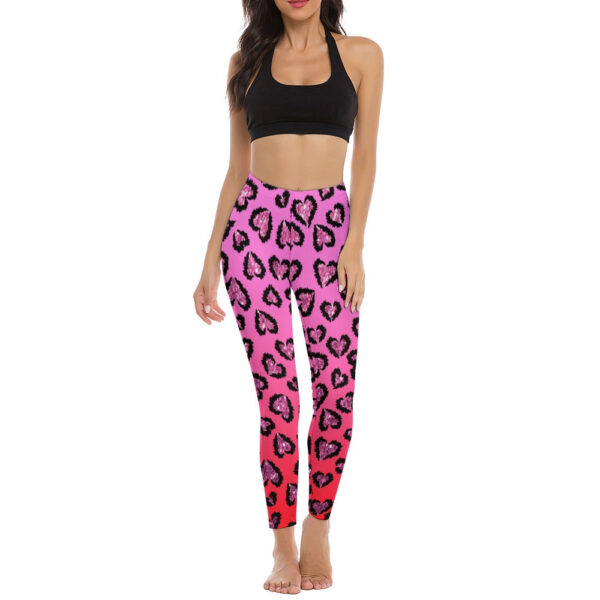 Pink Leopard Soft Ladies Tight Yoga Pants