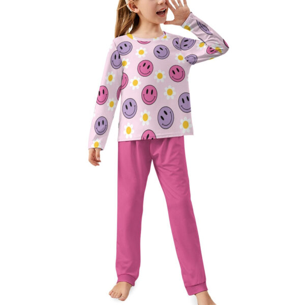 Deep Pink Girl's Pajama Set - Image 4