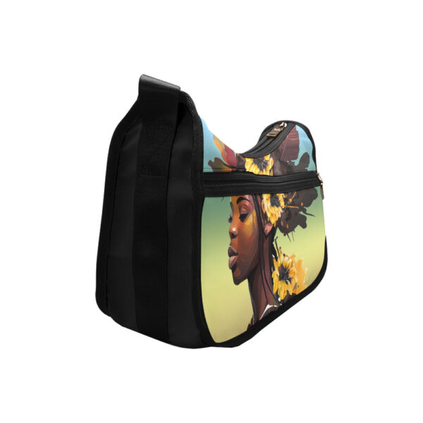 Floral African American Beauty Shoulder Bag - Image 4
