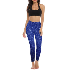Sparkle Blue Soft Ladies Tight Yoga Pants