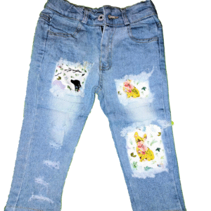 Animal Patch Blue Jeans