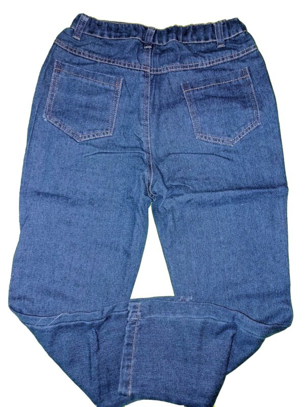 Blue Jeans with Red Sequins in Cutouts - Image 2
