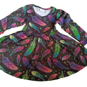 Feather Swirly Dress