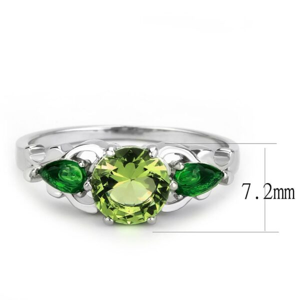 Stainless Steel Peridot Ring - Image 3