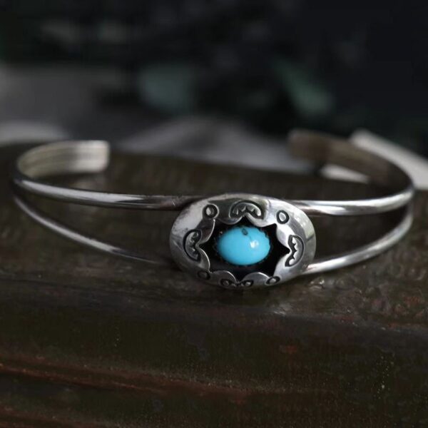 Bohemian Natural Stone Open Bracelet - Image 5