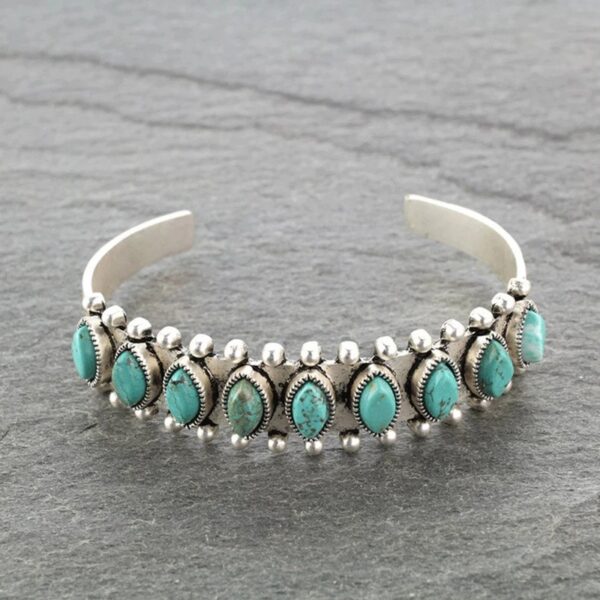 Bohemian Natural Stone Open Bracelet - Image 9