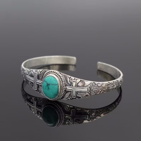 Bohemian Natural Stone Open Bracelet - Image 8