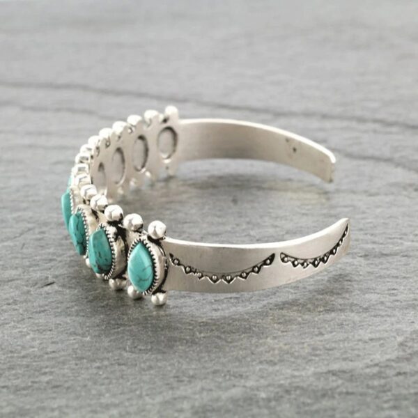 Bohemian Natural Stone Open Bracelet - Image 12