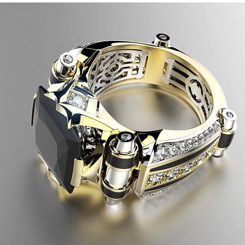 Men's Stone Ring in Silver or Gold - Image 2