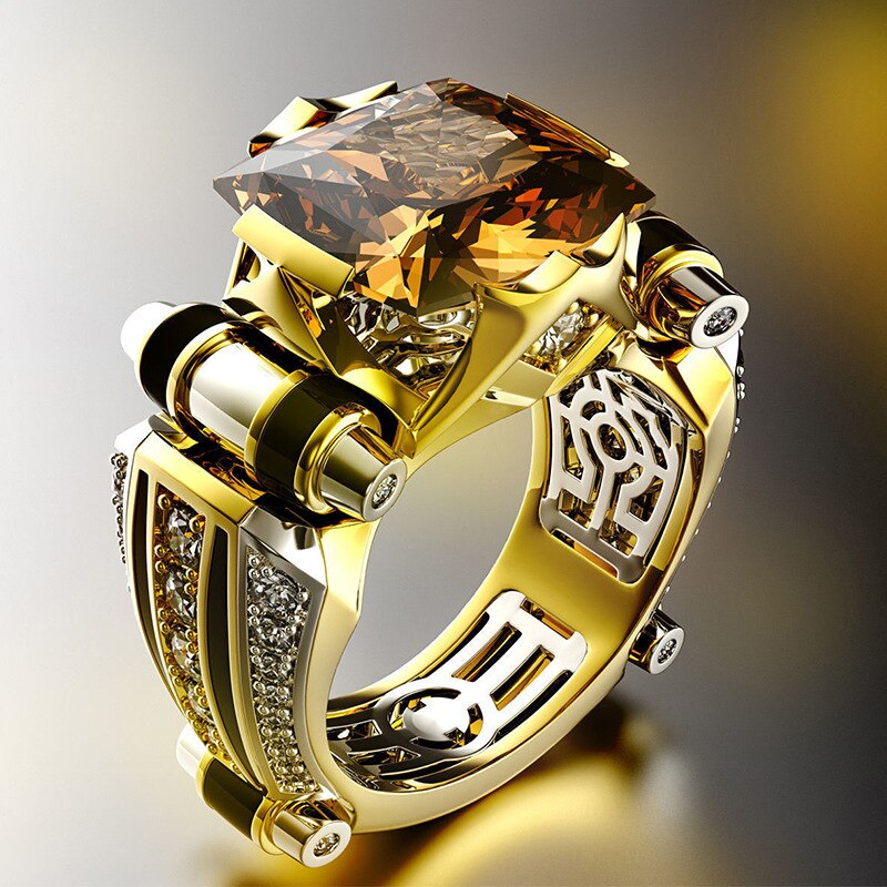 Men's Stone Ring in Silver or Gold - Image 6
