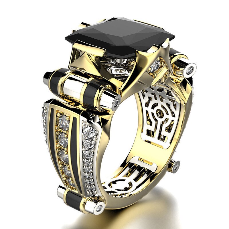 Men's Stone Ring in Silver or Gold - Image 5
