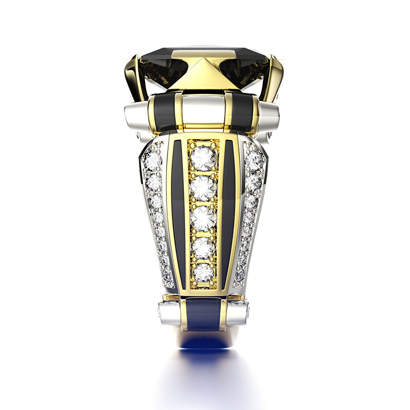 Men's Stone Ring in Silver or Gold - Image 3