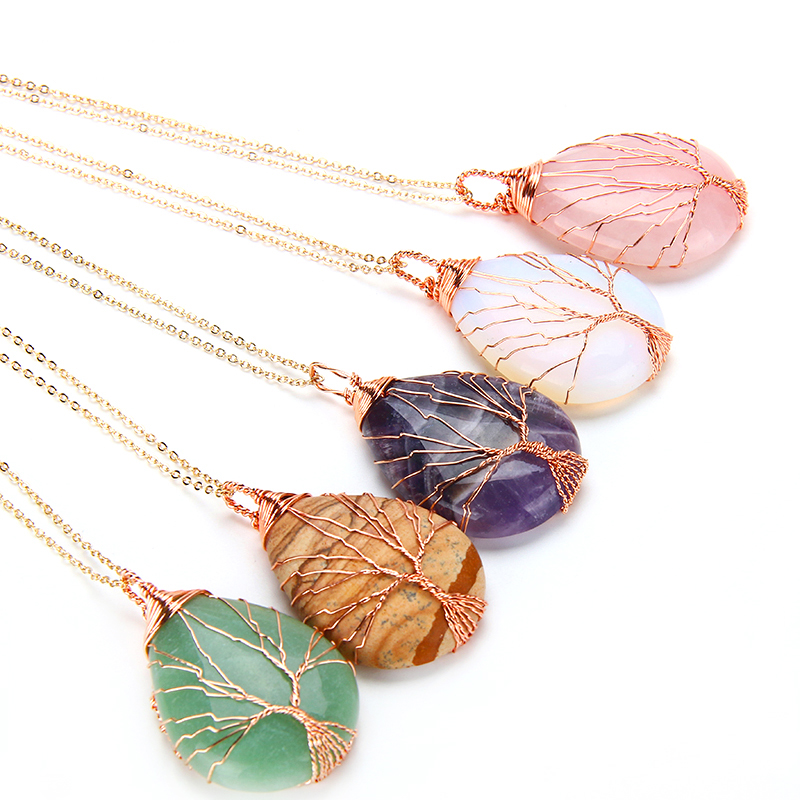 Tree of Life Wrapped Pendant Necklace