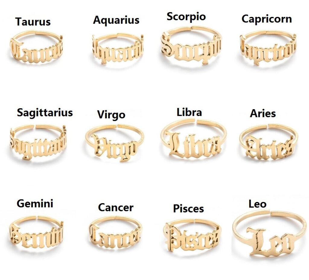 Stainless Steel Astrology Ring