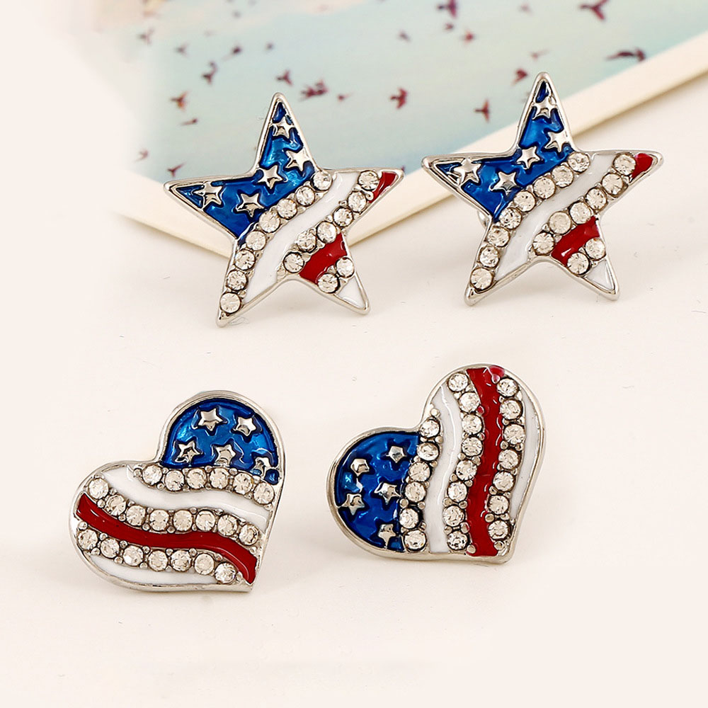 American Independence Day Stud Earrings