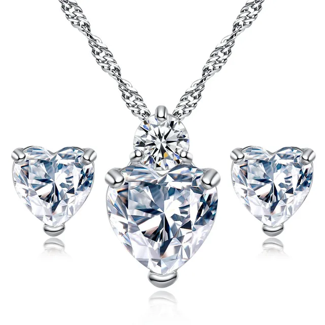 Pomegranate Crystal Necklace and Earrings